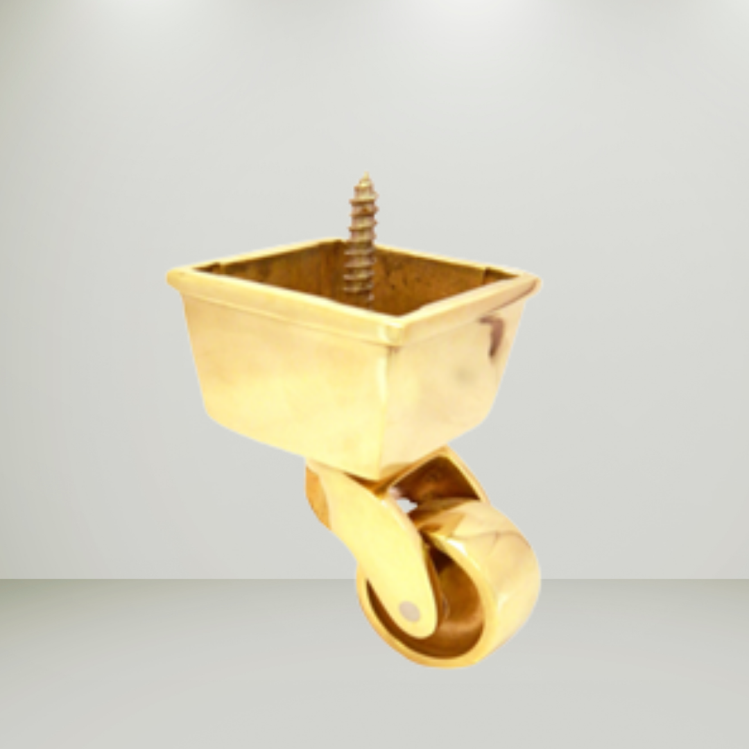 Square Cup Castor with Wood Screw 