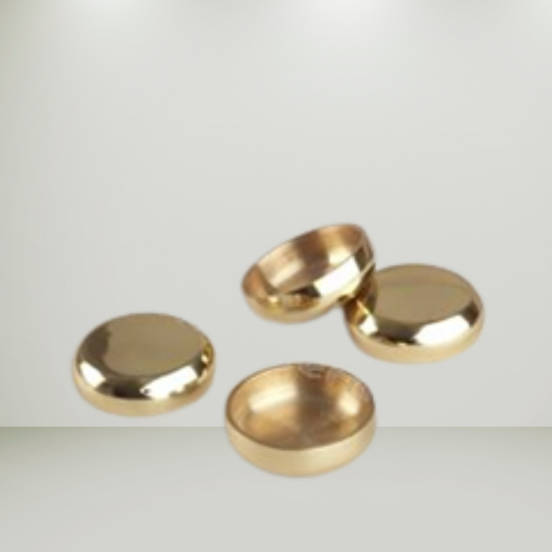 Solid Brass Castor Cups 